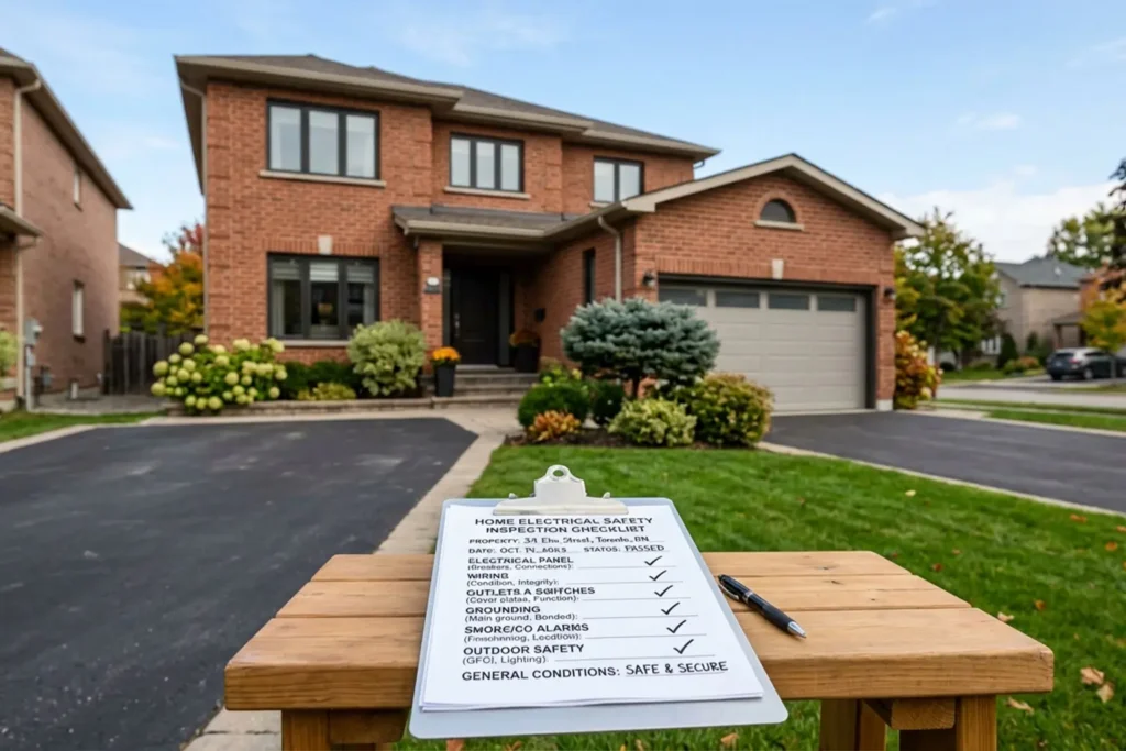 Electrical safety inspection checklist for a residential home