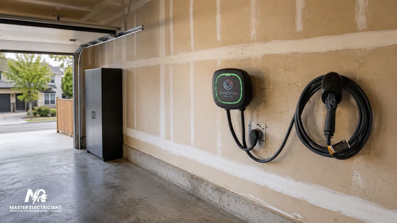 Level 2 EV charger installation in a Toronto residential garage